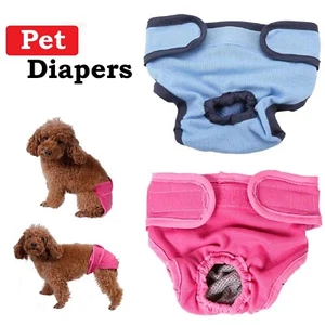 Pet Diapers Washable Reusable Dog Cat Diapers for Incontinence Training Pants - Picture 1 of 10
