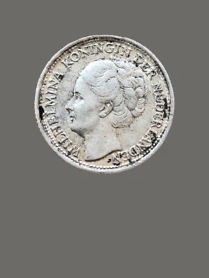 1942-P Curacao 10 Cents Silver Coin - XF (Extra Fine) condition - Image 1 of 2