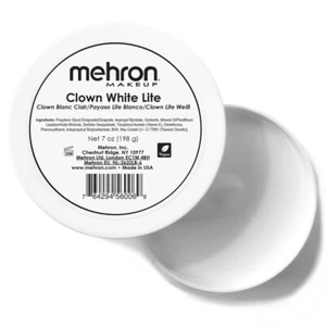 Mehron Clown White Lite 7 oz escenario teatral circo pintura facial maquillaje cosmético - Imagen 1 de 12