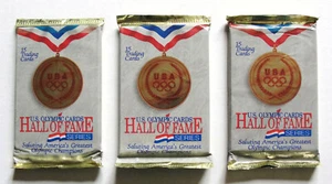 USA OLYMPIC HALL OF FAME SERIES ~ 3 Sealed Packs of 15 Trading Cards NEW - Picture 1 of 2