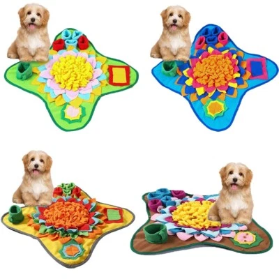 Pet Dog Snuffle Mat Nose Work Sniffing Puzzle Toy Foraging Feeder Pad UK - Image 1 of 4