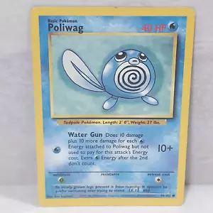 Poliwag 59/102 Common Base Set WotC Pokemon TCG - Picture 1 of 2
