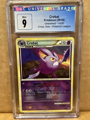 Pokemon Unleashed Crobat 14/95 Crosshatch League Holo CGC 9 Mint - Image 1 of 3