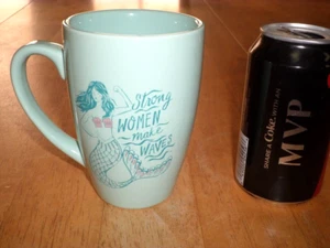 [MEERJUNGFRAU] "STARKE FRAUEN MACHEN WELLEN", [JUMBO], Keramik Kaffeetasse / Becher, VINTAGE - Bild 1 von 9