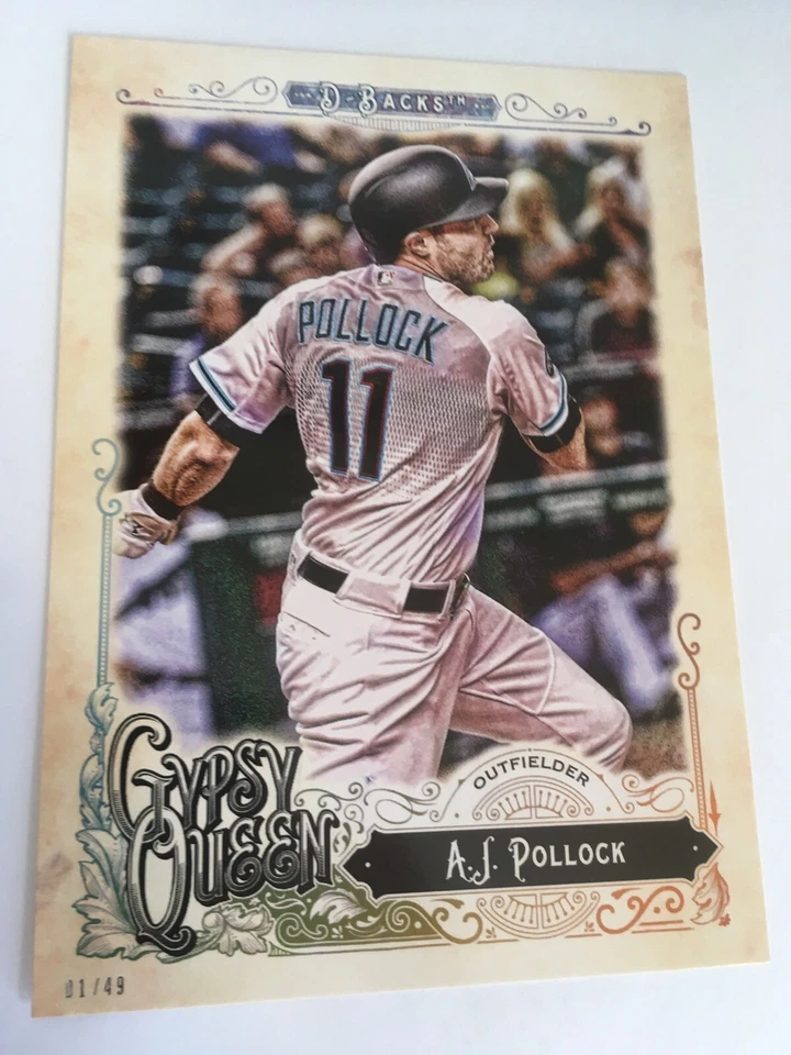 2017 Topps Gypsy Queen Jumbo 5x7 A.J. Pollock DBacks 162 #'d 01/49 - Image 1 of 1