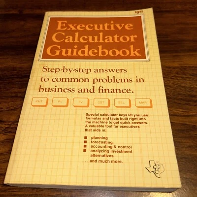 BA-II Executive Calculator Guidebook - Texas Instruments, paperback Good B49 - Image 1 of 4
