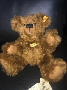 Original Steiff Classic Floppy Bean Bear 028830 Carmel Esponjoso Piel 12" - Imagen 1 de 5