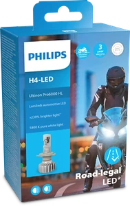 Philips Ultinon Pro6000 H4 LED 18W 12V con homologación de circulación 5800K para moto - Imagen 1 de 3