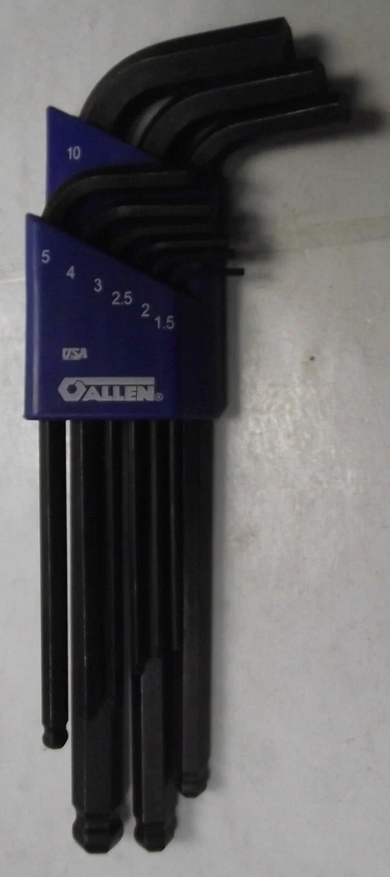 Allen 56194 9-Pc. Ball Plus Metric Hex Key Set USA - Image 1 of 1