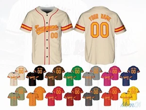 Custom Team Name Number Baseball Jersey, Baseball Shirt for Men Women Youth Gift - Picture 1 of 7