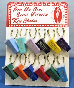 Pin Up Girls ~ Elvgren Slide Viewer Key Chains + Store Display 1950’s - Picture 1 of 7