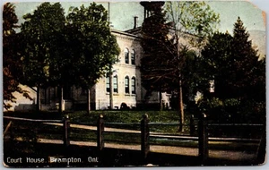 Postcard Brampton Ontario c1908 Court House Peel Region by Atkinson Bros *as is* - Picture 1 of 2