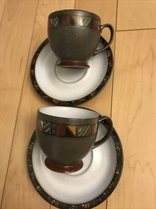 Denby Stoneware Marrakesh - Breakfast 2 Cup and 2 Saucer.New - Bild 1 von 7