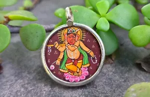 Handgefertigter handbemalter 925 Sterlingsilber Miniatur Ganesha Anhänger 23 ... - Bild 1 von 4