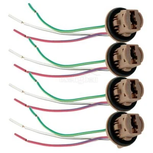 4X SIGNAL LIGHTS MODEL BULB 7440 7443 HARNESS ADAPTERS REPLACE/EXTRA SOCKETS - Picture 1 of 9