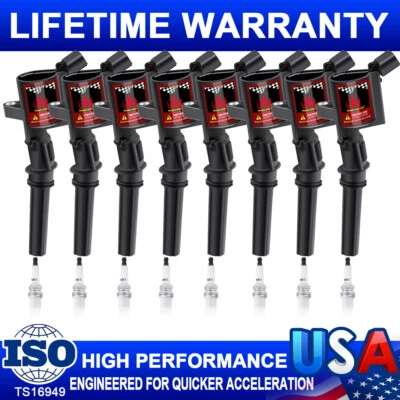 Paquete de 8 bobinas de encendido y bujía para Ford F150 Triton 1997~03 5,4 L/2000~2009 Foto 1 de 4