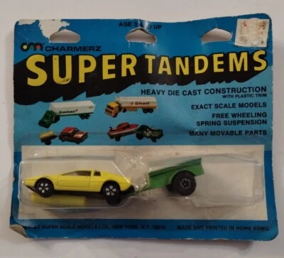 Vintage Charmerz Super Tandems Lotus Esprit & Trailer Erro Raro? Playart - Imagem 1 de 2