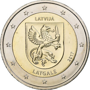 [#375757] Letland, 2 Euro, Latgale, 2017, FDC, Bi-Metallic
