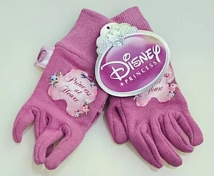 ⭐️New W/Tags OFFICIAL DISNEY Princesses Girls Pink Toddler Jersey Cloth Gloves - Picture 1 of 4