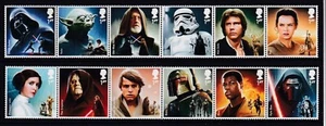 GB 2015 Star Wars Set of 12 in Strips of 6 SG3758/3769 MNH - Picture 1 of 1