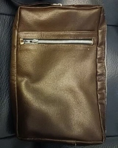 Vintage faux leather man wrist bag from Europe 1980 - Picture 1 of 9