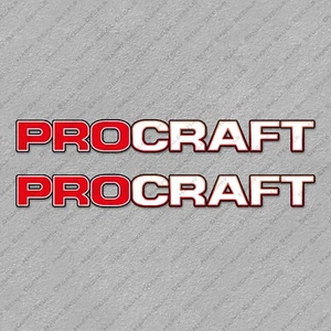 PRO CRAFT LOGO RED DECALS STICKERS Set of 2 31.25" LONG - Picture 1 of 2