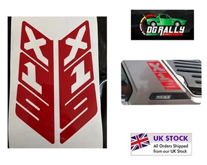 FIAT BERTONE X19 X1/9 PAAR REPRODUKTION 'X19' VERTIKALE SÄULE ABZIEHBILD LOGOS ROT - Bild 1 von 1