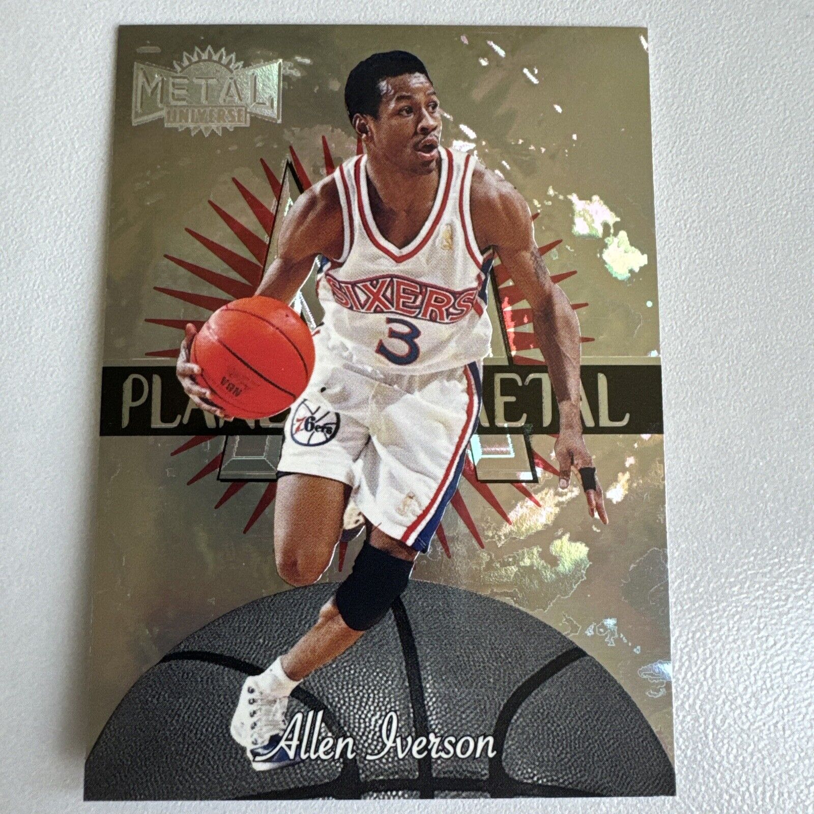 Allen Iverson 1997-98 Skybox Metal Universe Planet Metal Insert