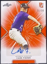 2021 Leaf Perfect Game National Showcase CADE FISHER Orange /30 AUTO