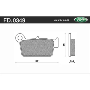 Newfren Rear Brake Pads for Kawasaki KLX450R 2008-2021 >Dirt Race Sintered - Picture 1 of 1