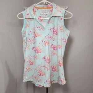 Camiseta sin mangas Pebble Beach azul seco de lujo rendimiento cuello de golf para mujer talla S - Imagen 1 de 9