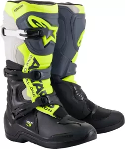 Stivali Motocross/Enduro Alpinestars Tech 3 grey/white - Foto 1 di 5