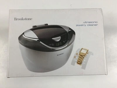 BROOKSTONE ULTRASONIC JEWELRY CLEANER, BNIB, Cleans glasses, watches, and more - Image 1 of 2