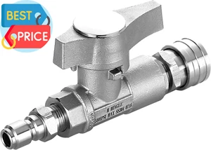 Valvola a Sfera Idropulitrice, 3/8" Valvola a Sfera a Connessione Rapida per Tubo Idropulitrice Elettrica, - Foto 1 di 12