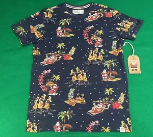 NEW Christmas Theme Hawaiian Hula Santa Holiday T-Shirt Free Plane Sz Small NWT - Picture 1 of 10
