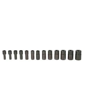 Snap-on 13 Pc 1/4" Drive 6-Pt Flank Drive Semi-Deep Metric Socket Set (4.5-15mm) - Picture 1 of 11