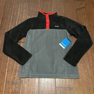 Columbia Fleece Jungen Large grau schwarz rot Flattop Ridge weiche Outdoorjacke neu mit Etikett - Bild 1 von 11