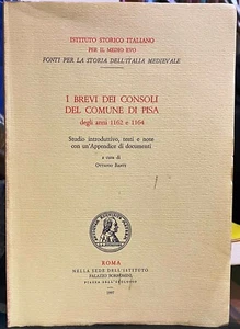(Medioevo) I BREVI DEI CONSOLI DEL COMUNE DI PISA - Roma 1997 - Imagen 1 de 1