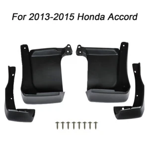 For 2013-2015 Honda Accord Mud Flaps Guards Splash Protectors Front Rear 4Pcs - Picture 1 of 8