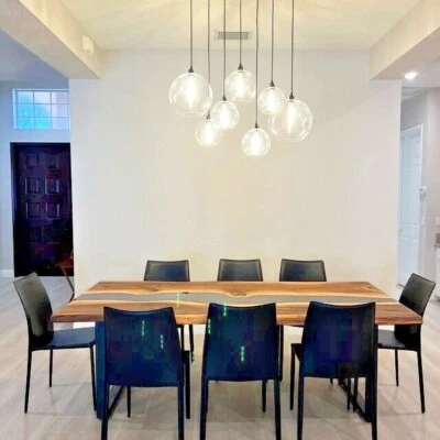 Opaque Solid Epoxy Resin Luxury Dining Console Table Home Decor Kitchen Decor - Image 1 of 4