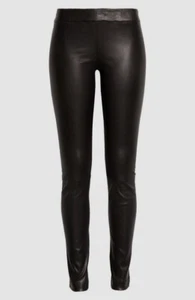 $1990 The Row Women's Black Shiny Pull-On Leather Leggings Pants Size XS - Picture 1 of 4