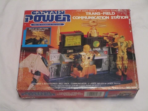 Mattel Arco Captain Power Trans-Field Communication Station Broken Seals On Box Cover