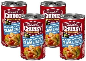 (4 Pack) Campbell's Chunky Soup, Manhattan Clam Chowder, 18.8 Ounce - Picture 1 of 14