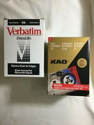 VERBATIM / KAO   DC-6250 DATA CARTRIDGE - 5 Each of Verbatim & KAO  (Lot of 10) - Image 1 of 4