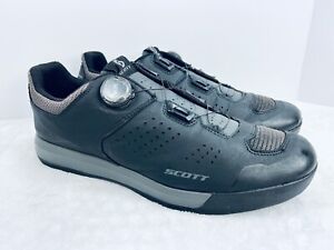 Scott MTB SHR-ALP BOA Mountain Bike Flat Pedal Shoes Grey Black Men's Size 12.5