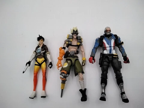 Lot of 3 Hasbro Overwatch Ultimate Series Tracer Junkrat Soldier 76 Figures Cover