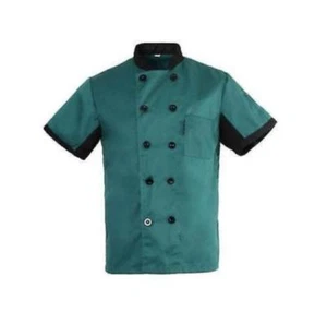 Unisex Chef Jacket Coat Restaurant Hotel Work Uniform Short Mesh Sleeves d89 - Picture 1 of 23