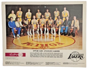 FOTO original del equipo de baloncesto Lindberg Nutrition 1979-80 LA LAKERS firmada por fax - Imagen 1 de 4
