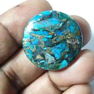 Blue copper turquoise natural copper turquoise cabochon loose Stone 35 ME-13418 - Picture 1 of 6