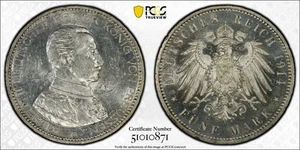 PCGS MS61 Prussia 5 Mark 1914-A - Picture 1 of 4